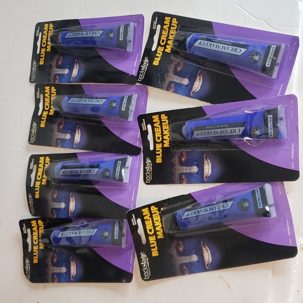 Backstage Blue Face Cream Makeup Smurf x7 Tubes